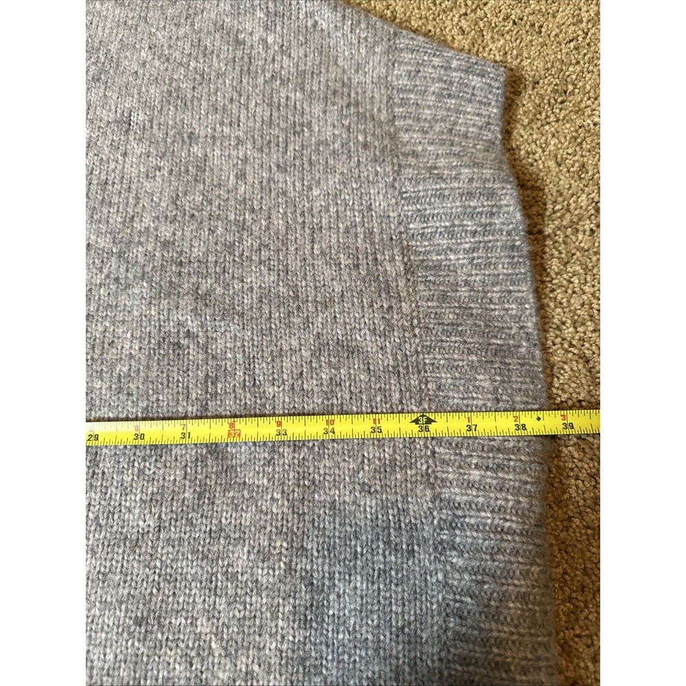 J.Crew Alpaca Merino Wool Blend Turtleneck Poncho Cape Sweater Gray M/L - Picture 11 of 11